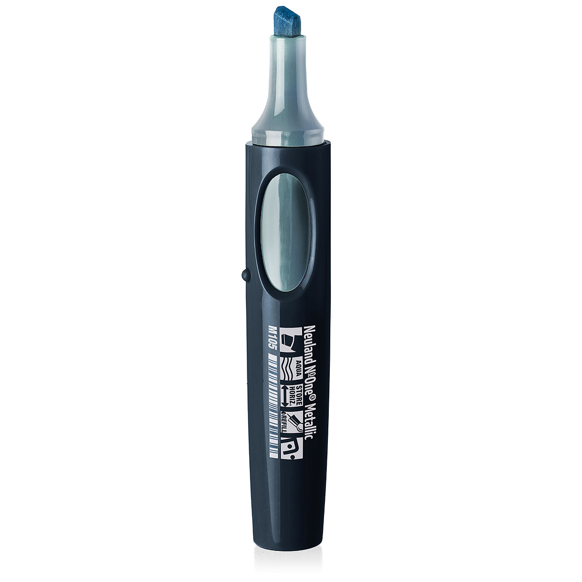 Neuland No.One® Metallic modrý fix, klínový hrot