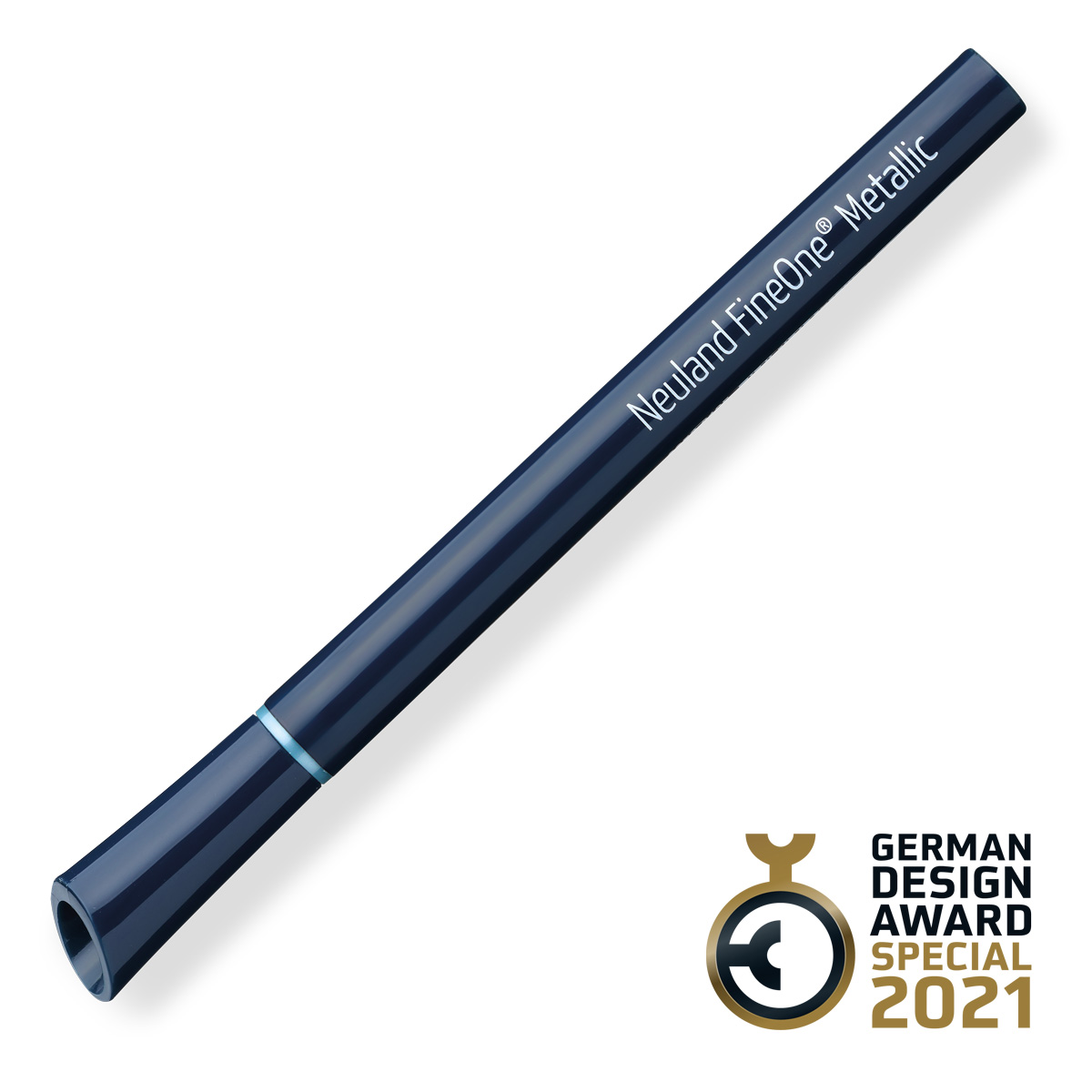 Neuland FineOne® Metallic stříbrně bílý fix, kulatý hrot