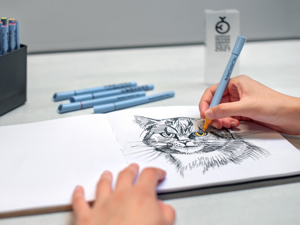 Neuland FineOne® Flex džínově modrý fix, pružný hrot