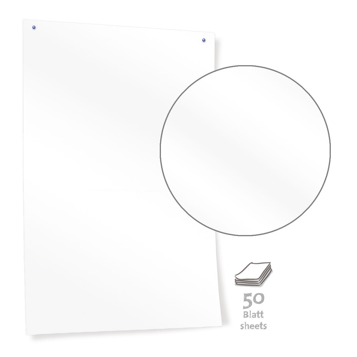 White Pinboard Paper 50 listů