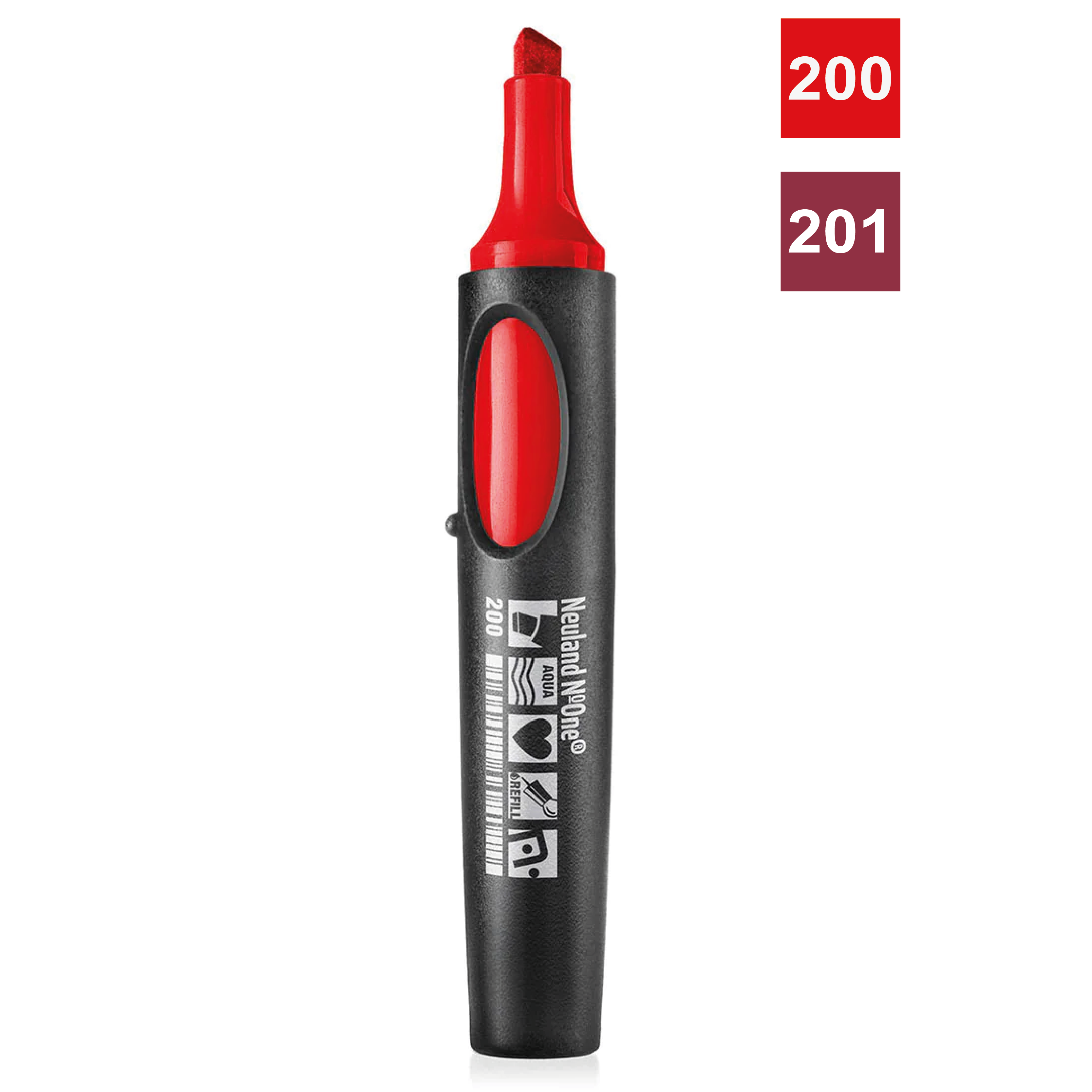 Neuland No.One® červený fix, klínový hrot