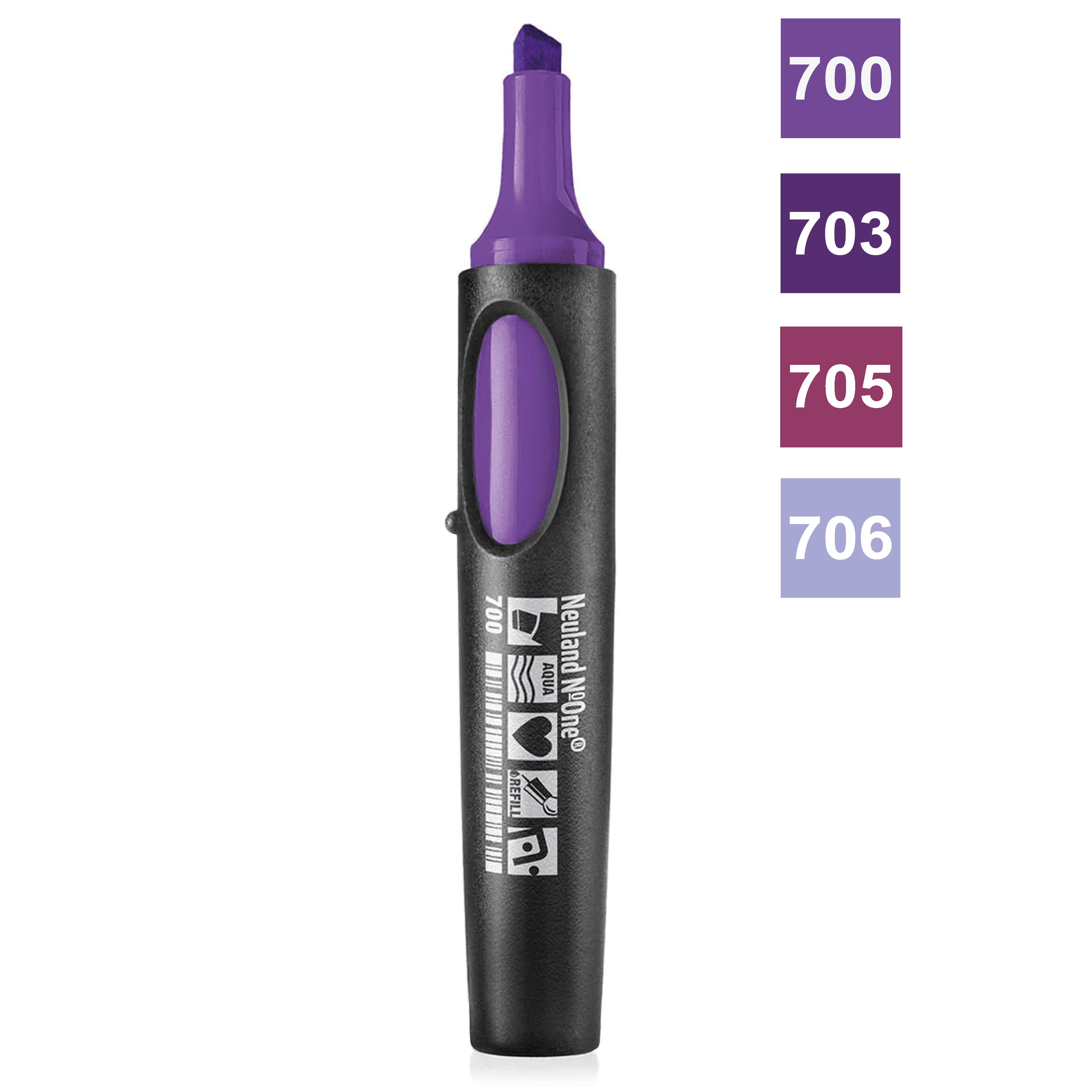 Neuland No.One® fialový fix, klínový hrot