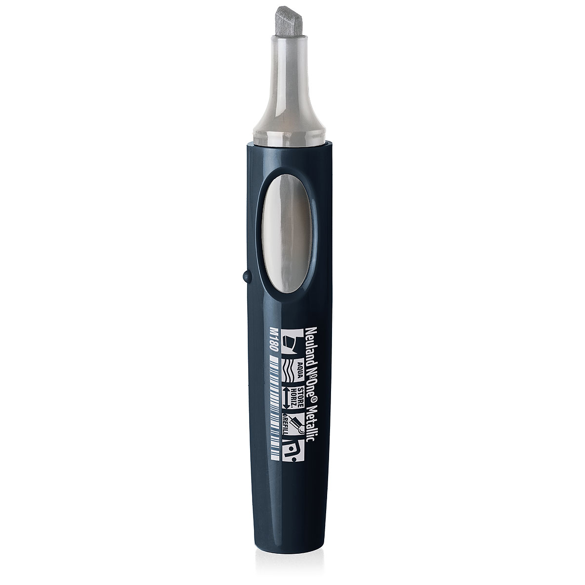 Neuland No.One® Metallic stříbrně bílý fix, klínový hrot