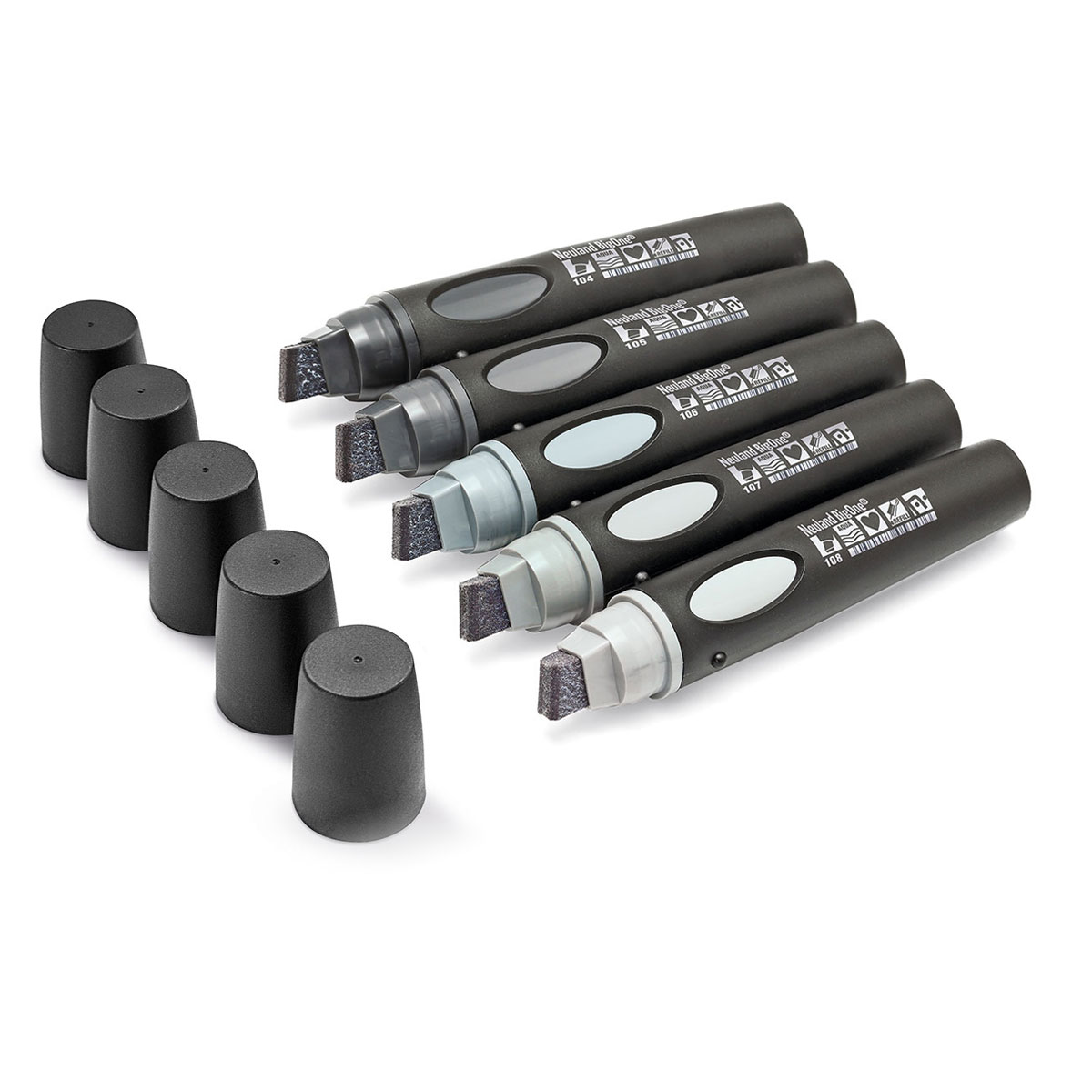 Neuland BigOne® sada No.7 Tones of Grey, klínový hrot