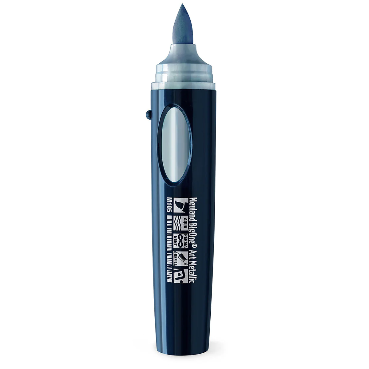 Neuland BigOne® Art Metallic modrý fix, štětcový hrot