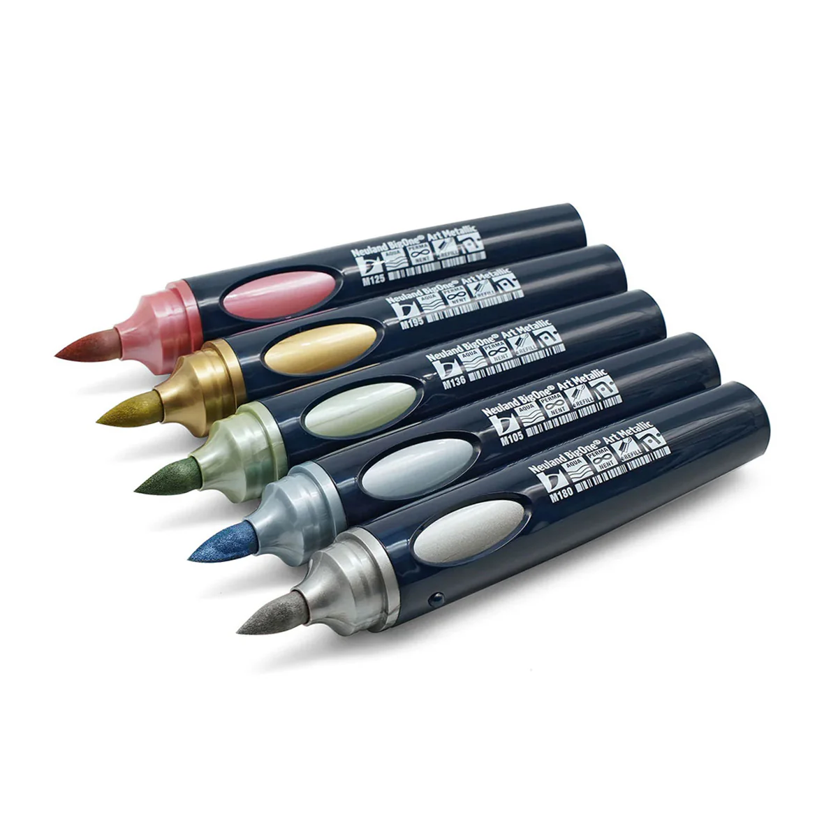 Neuland BigOne® sada Art Metallic fixů, štětcový hrot