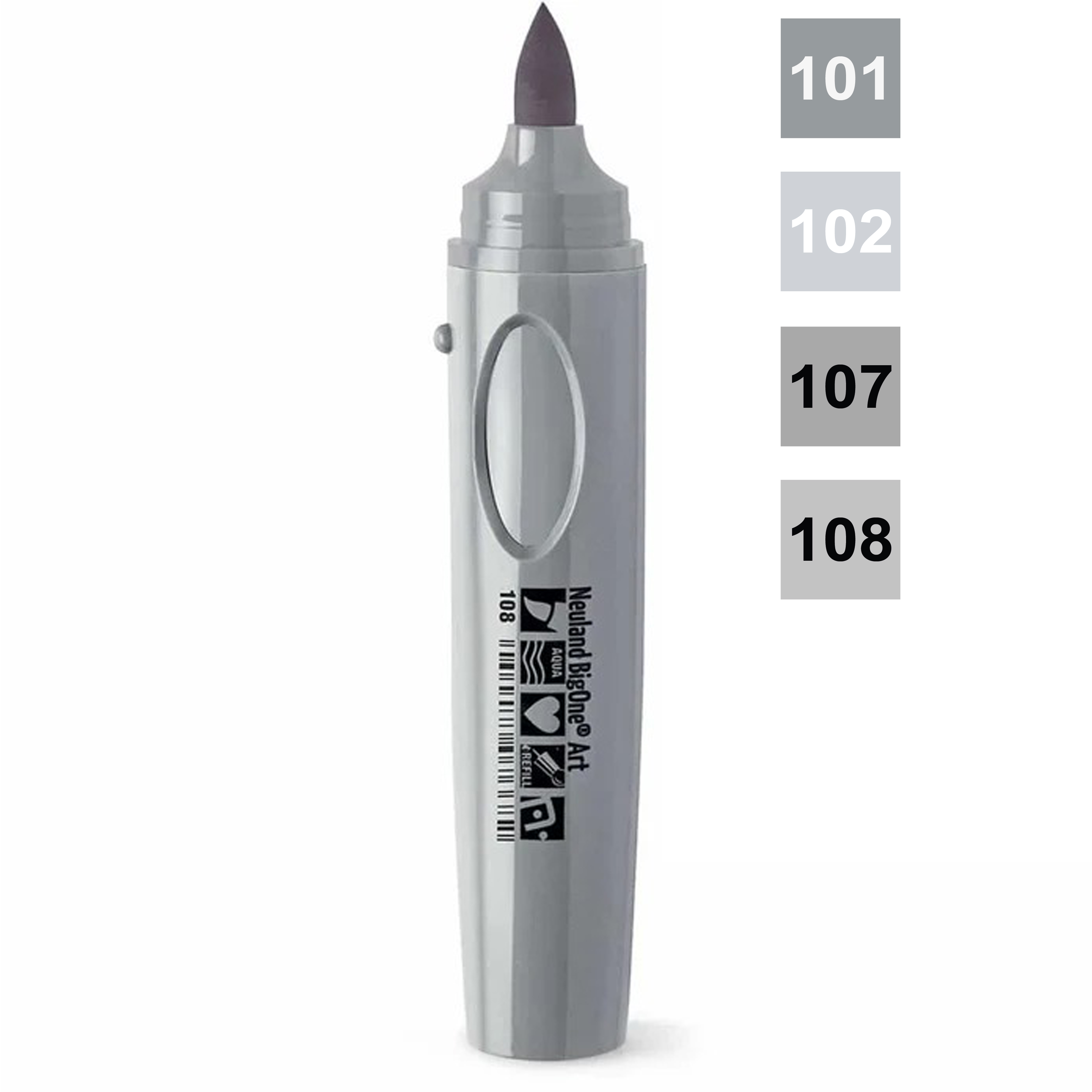 Neuland BigOne® Art šedý fix, štětcový hrot