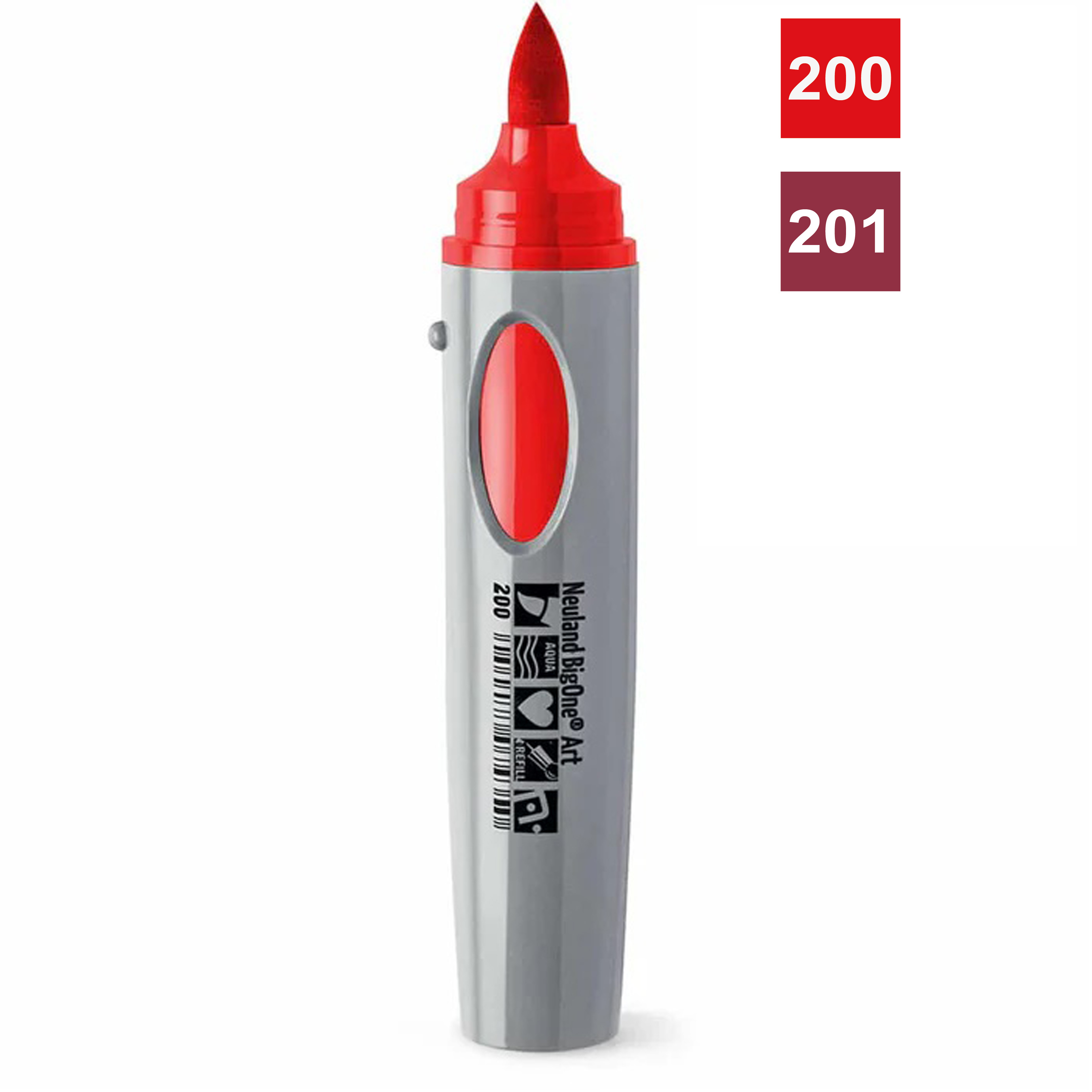 Neuland BigOne® Art červený fix, štětcový hrot