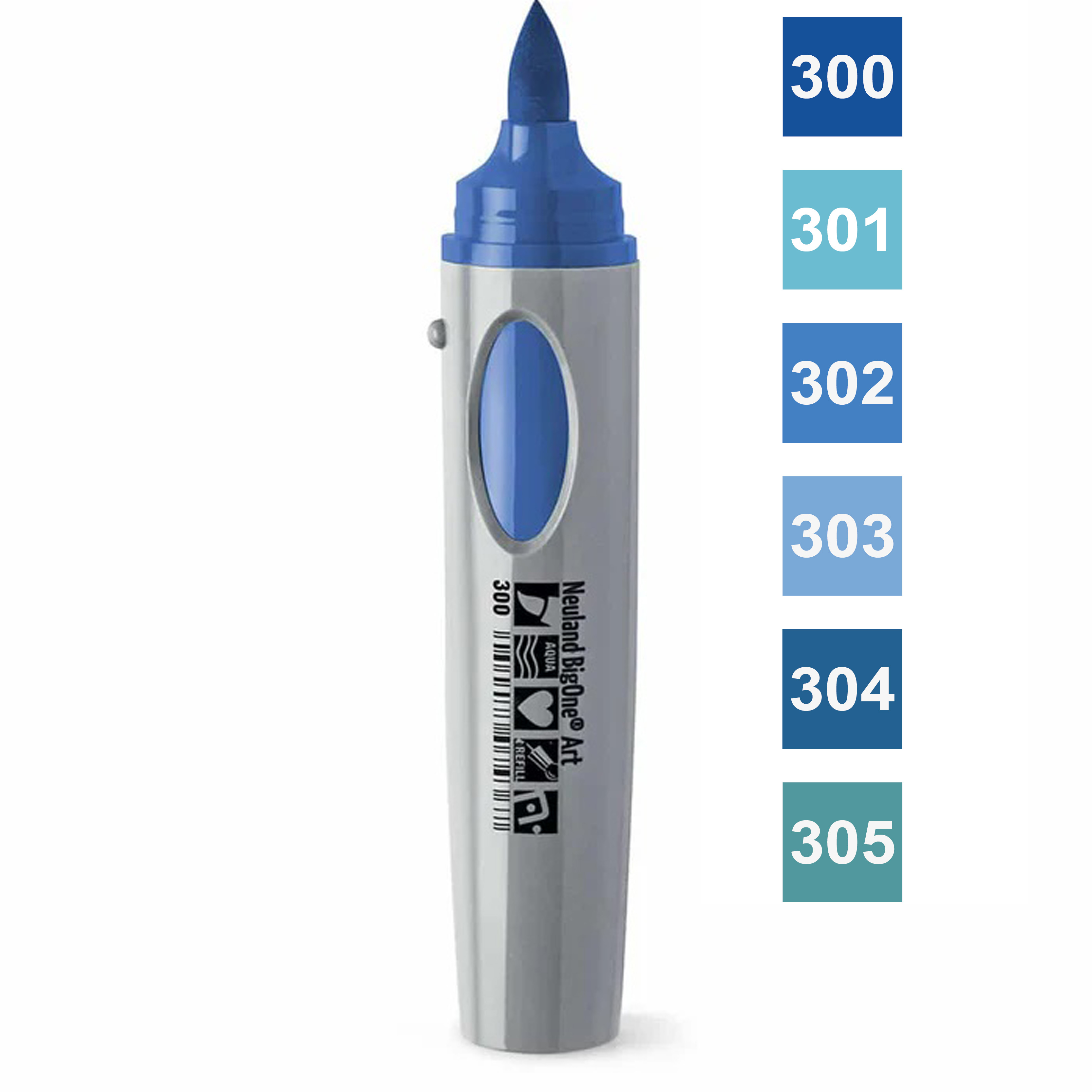 Neuland BigOne® Art modrý fix, štětcový hrot