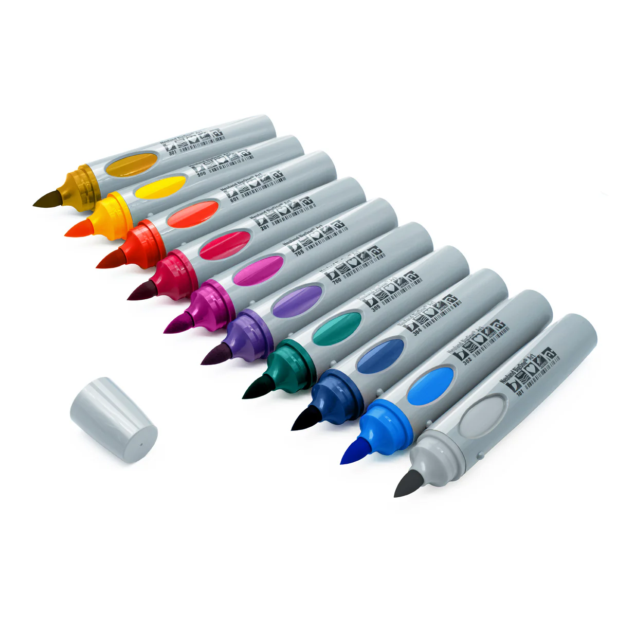 Neuland BigOne® Art sada/10ks Syté odstíny 2°, štětcový hrot