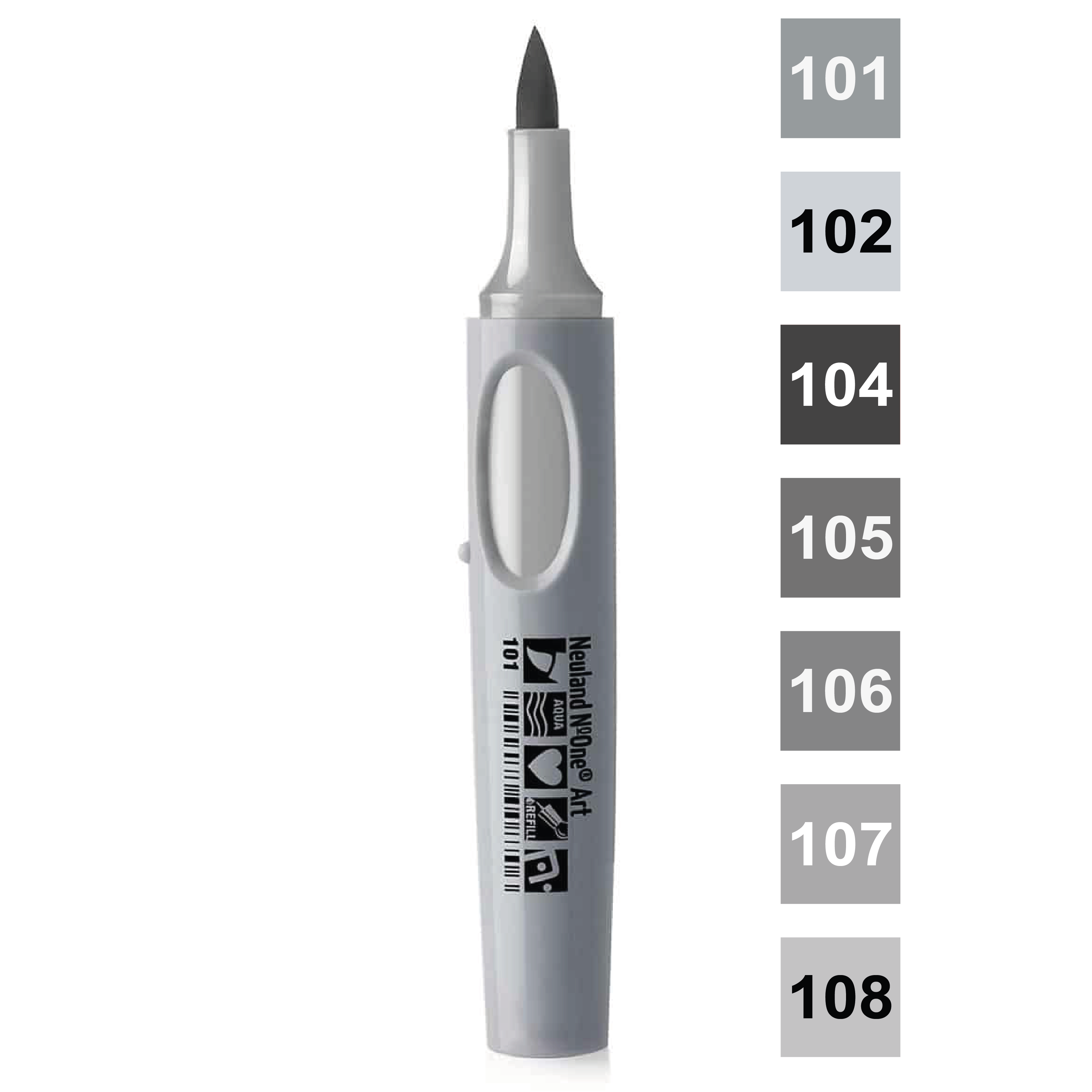 Neuland No.One® Art šedý fix, štětcový hrot