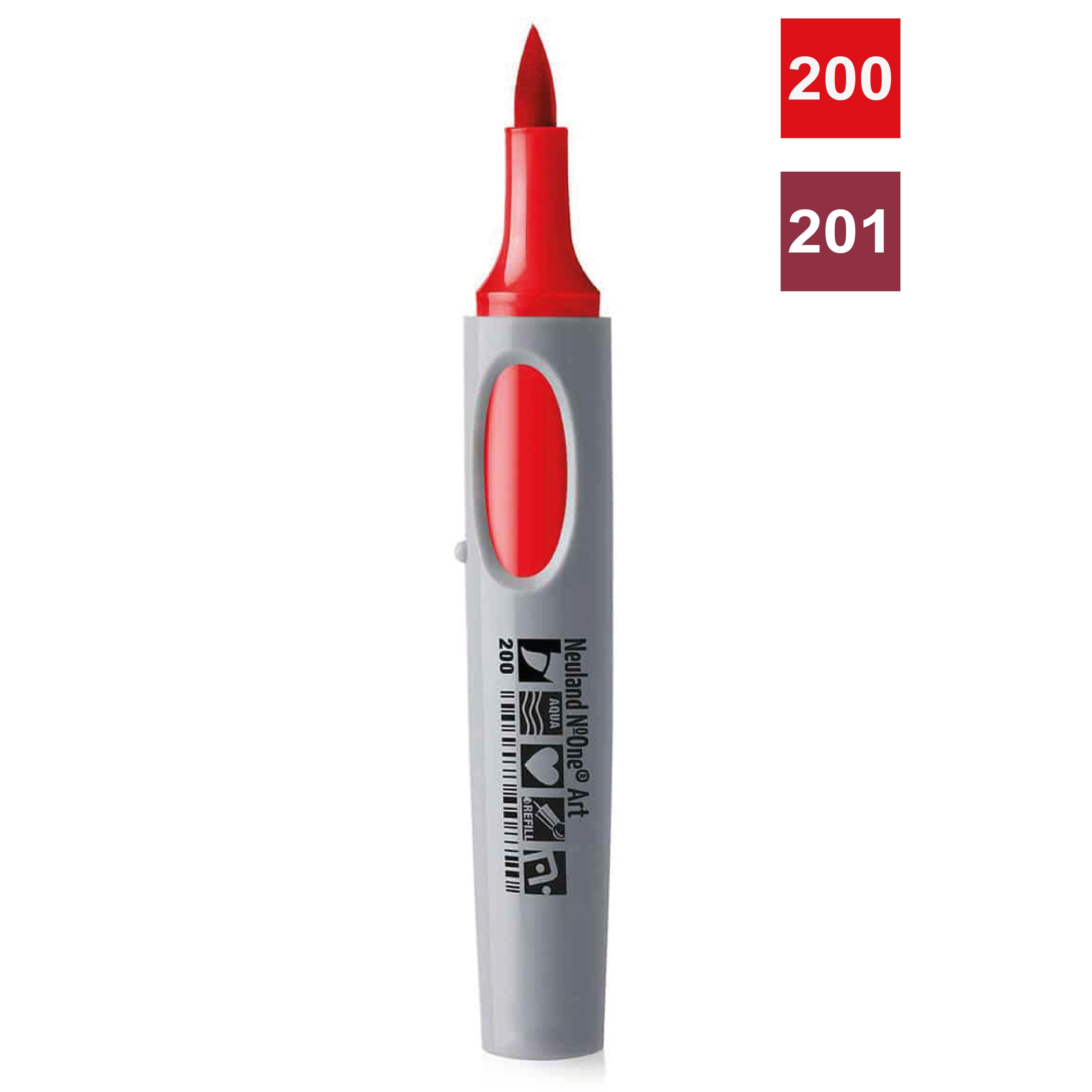 Neuland No.One® Art červený fix, štětcový hrot