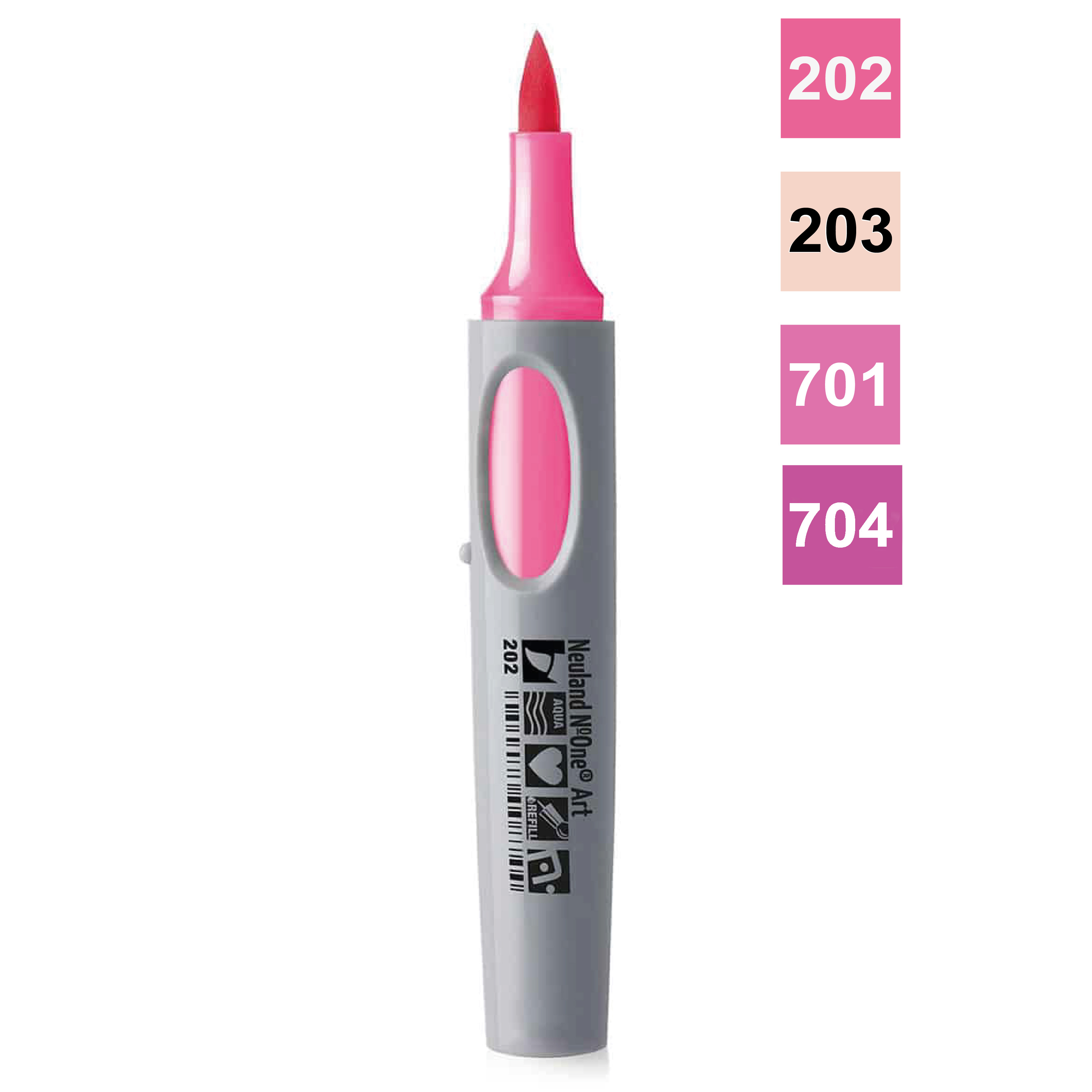 Neuland No.One® Art růžový fix, štětcový hrot