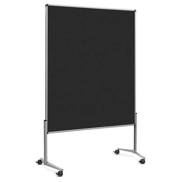 Pinboard EuroPin® UT na kolečkách, černá pěnová deska