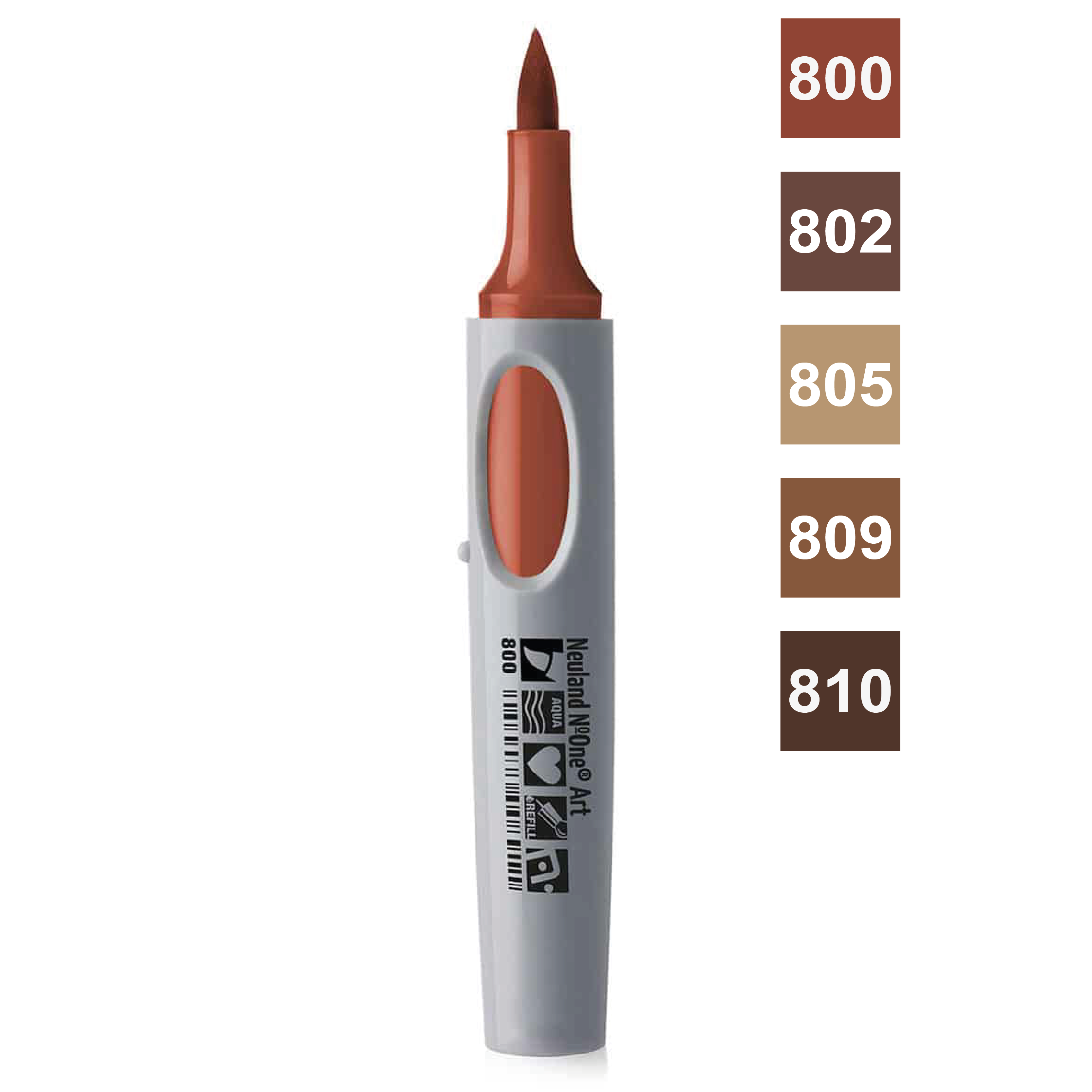 Neuland No.One® Art hnědý fix, štětcový hrot