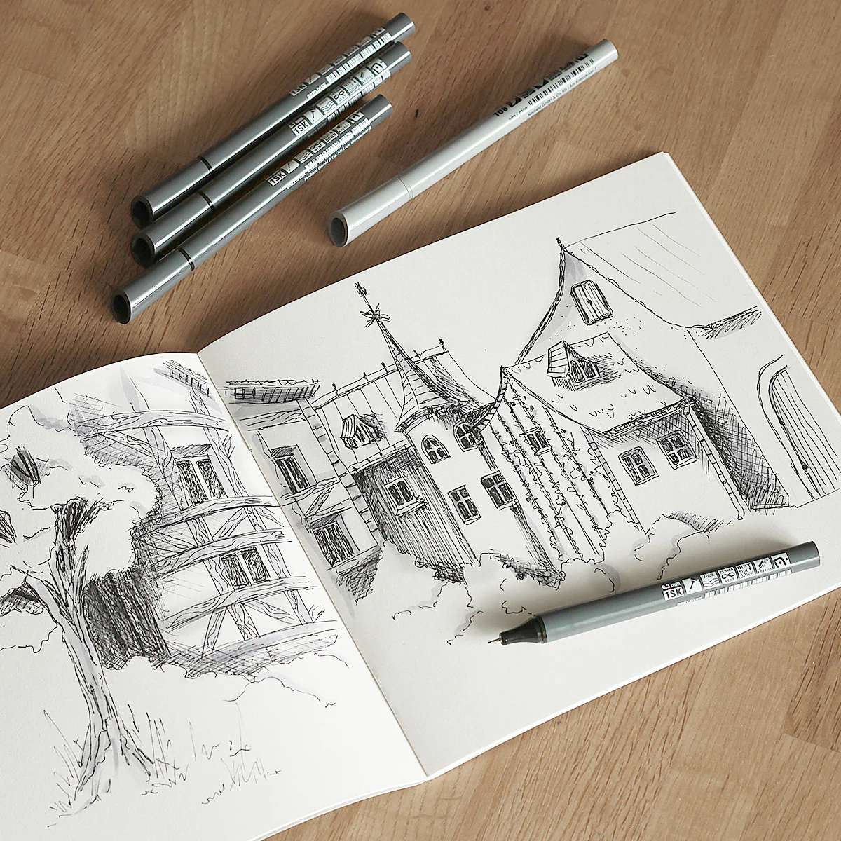 Sada 10 ks Neuland FineOne® Sketch černý fix 1SK, odolný proti rozmazání