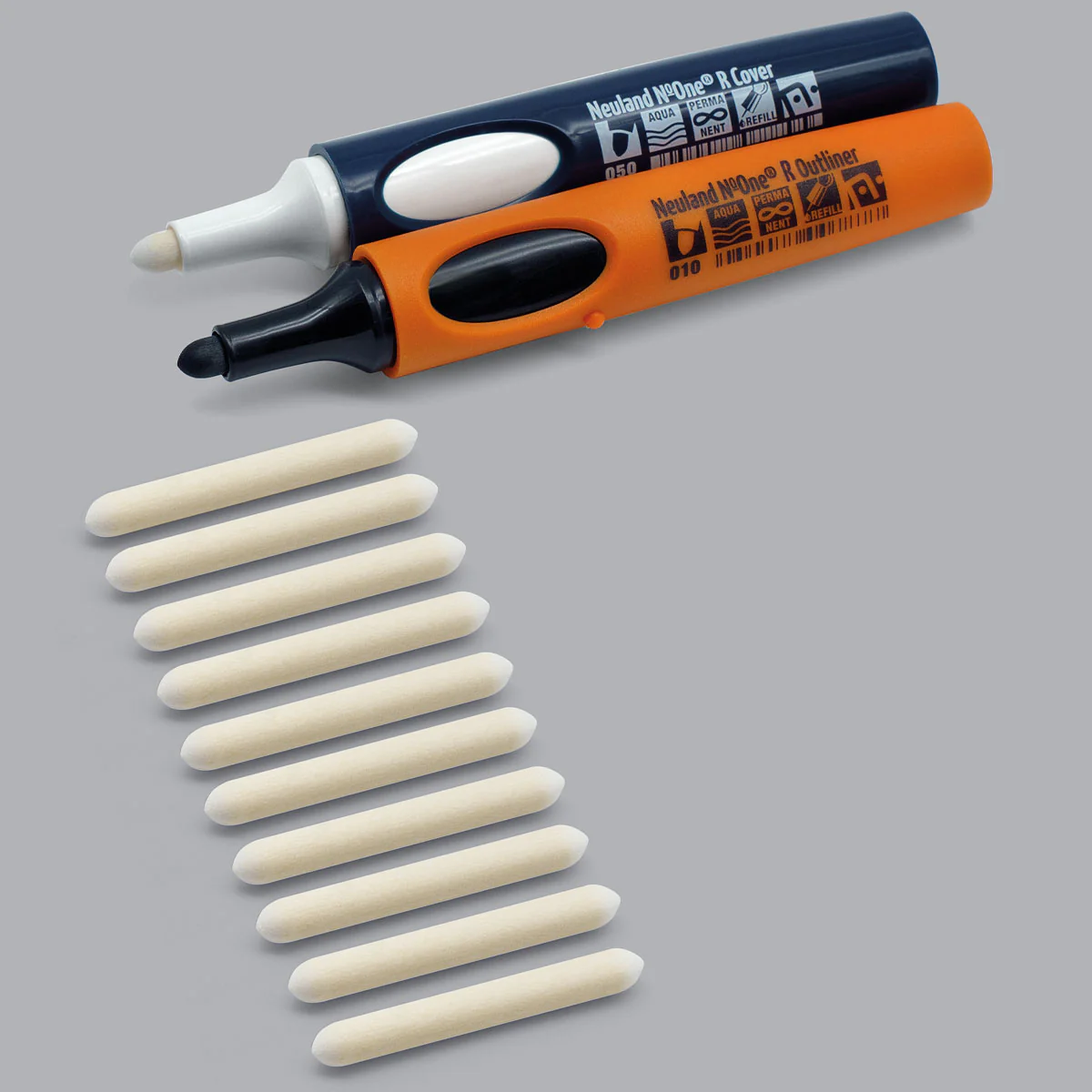 Náhradní kulaté hroty 2-3mm pro obrysové fixy Neuland No.One® na obrysy