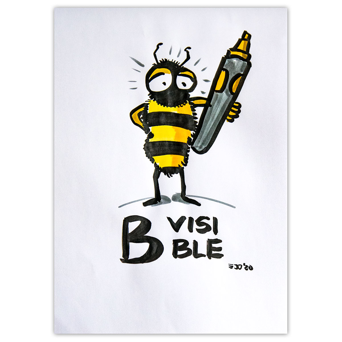 Neuland TwinOne® sada No.21 oboustranných fixů Honey Bee, štětcový a klínový hrot
