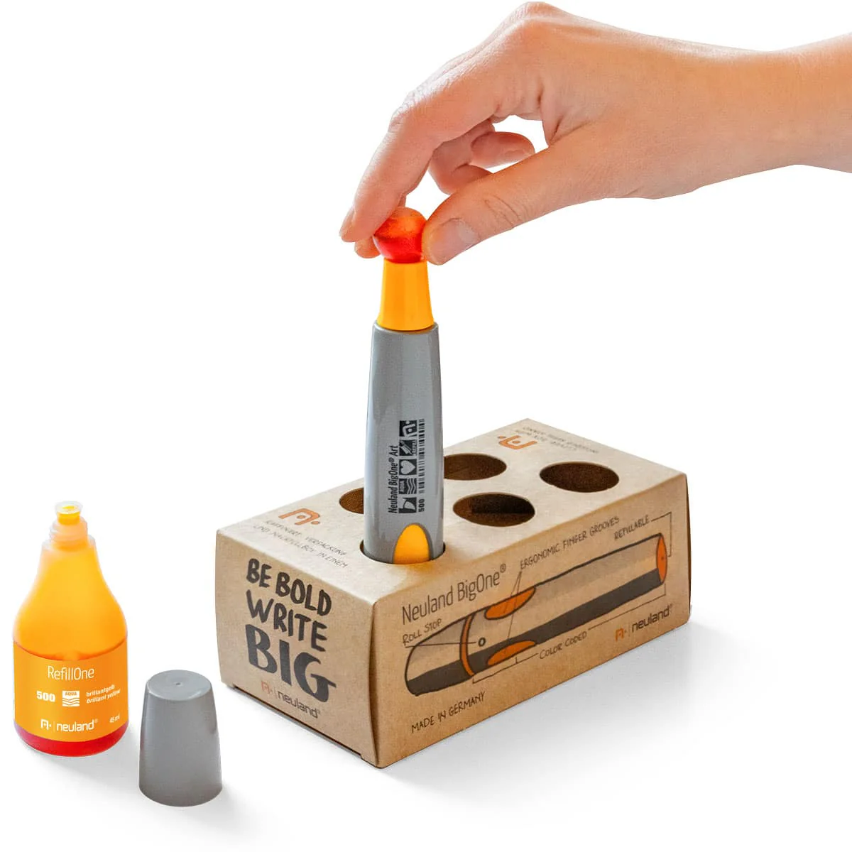 Neuland BigOne® Art žlutý fix, štětcový hrot